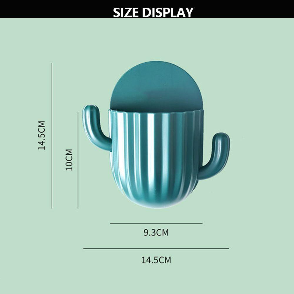 Solighter Tempat Sikat Gigi Plastik Home &amp; Living Self-adhesive Aksesori Kamar Mandi Rak Penyimpanan Dinding