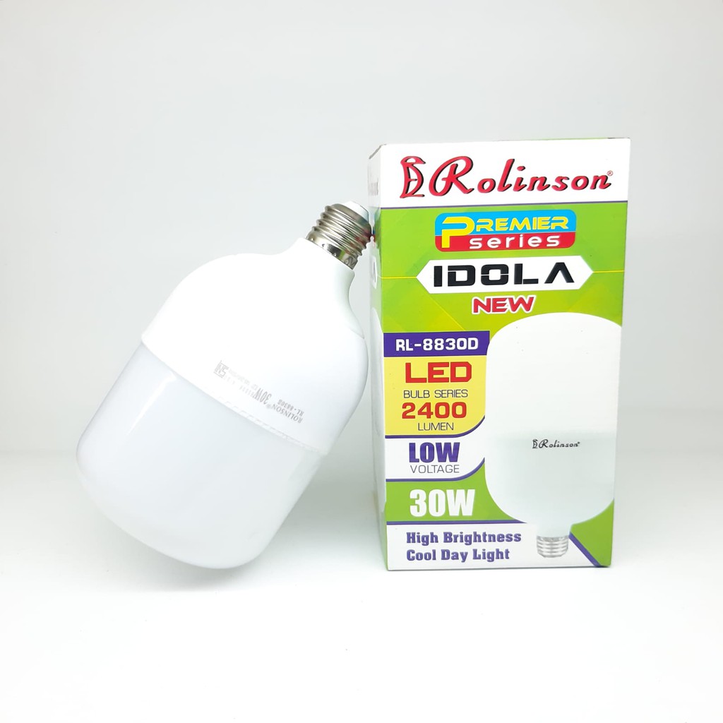 Bohlam LED Rolinson IDOLA Sangat Terang 30 Watt Cahaya Putih Hemat Energy RL-8830D