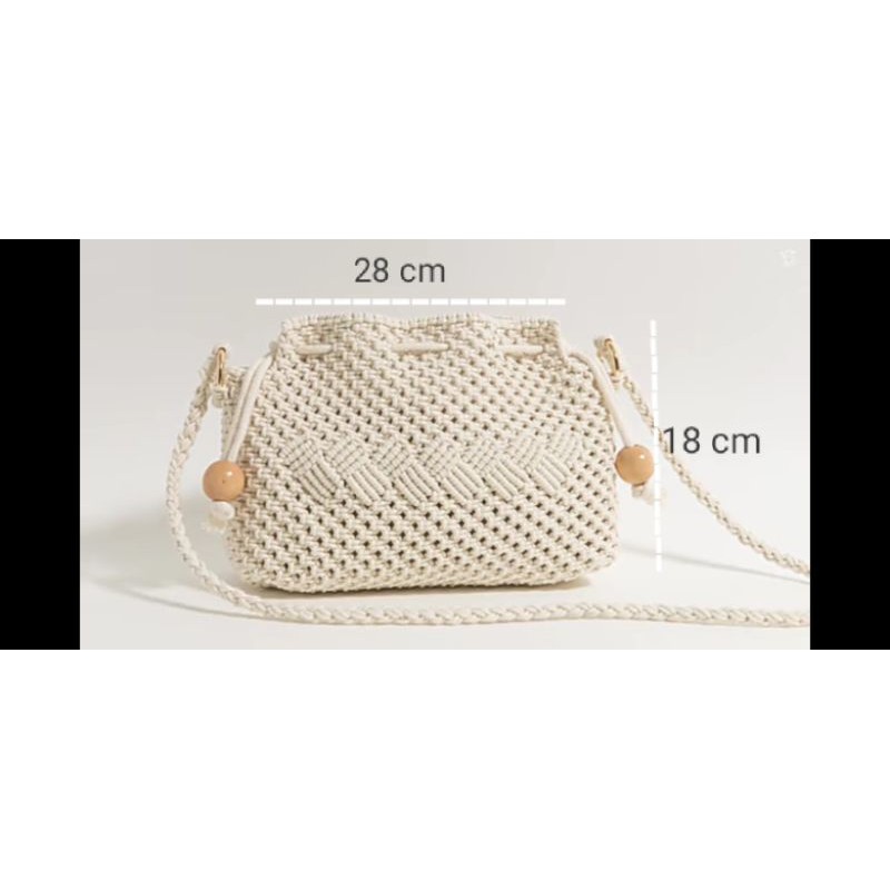 tas selempang macrame tali rajut / kreasi macrame / tali macrame rajut /