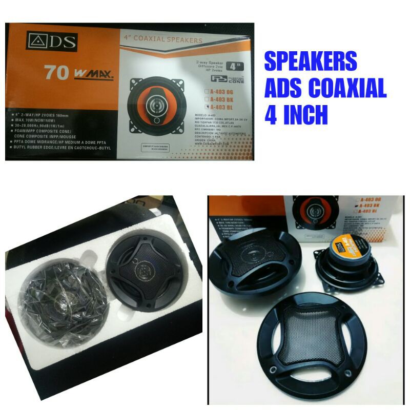 Speakers Pintu Mobil ADS 4 inch Coaxial