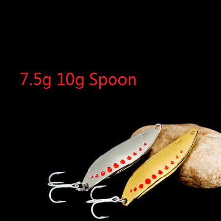 Shengyao 1Pcs Metal Sequin Spoon Umpan Pancing 7.5g 10g Swimbait Fishing Lure Ikan Bass Bait Wobbler Tackle