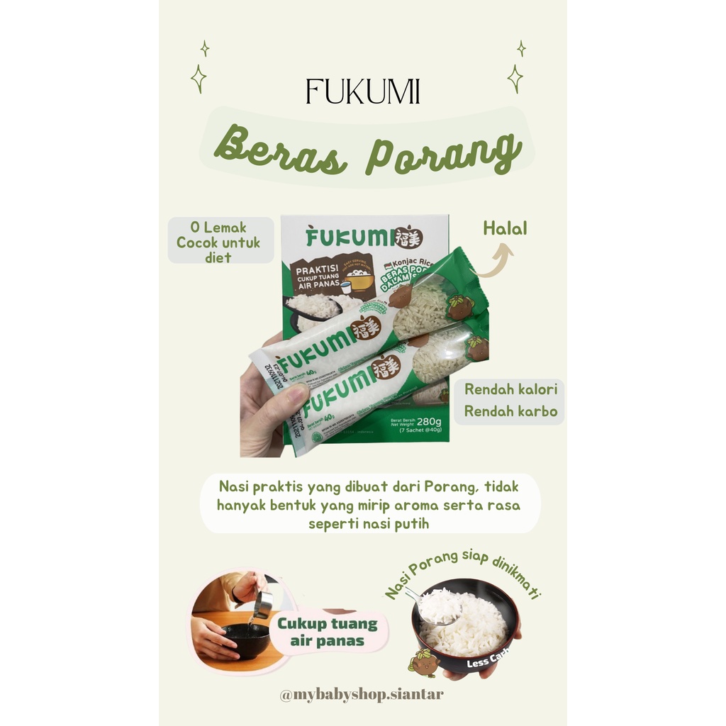 

FUKUMI Beras Porang Box Sachet - Shirataki/Konjac Rice