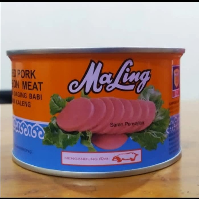 

Maling Canned Luncheon Pork tts 397gr Daging Babi Ma Ling Kaleng Besar