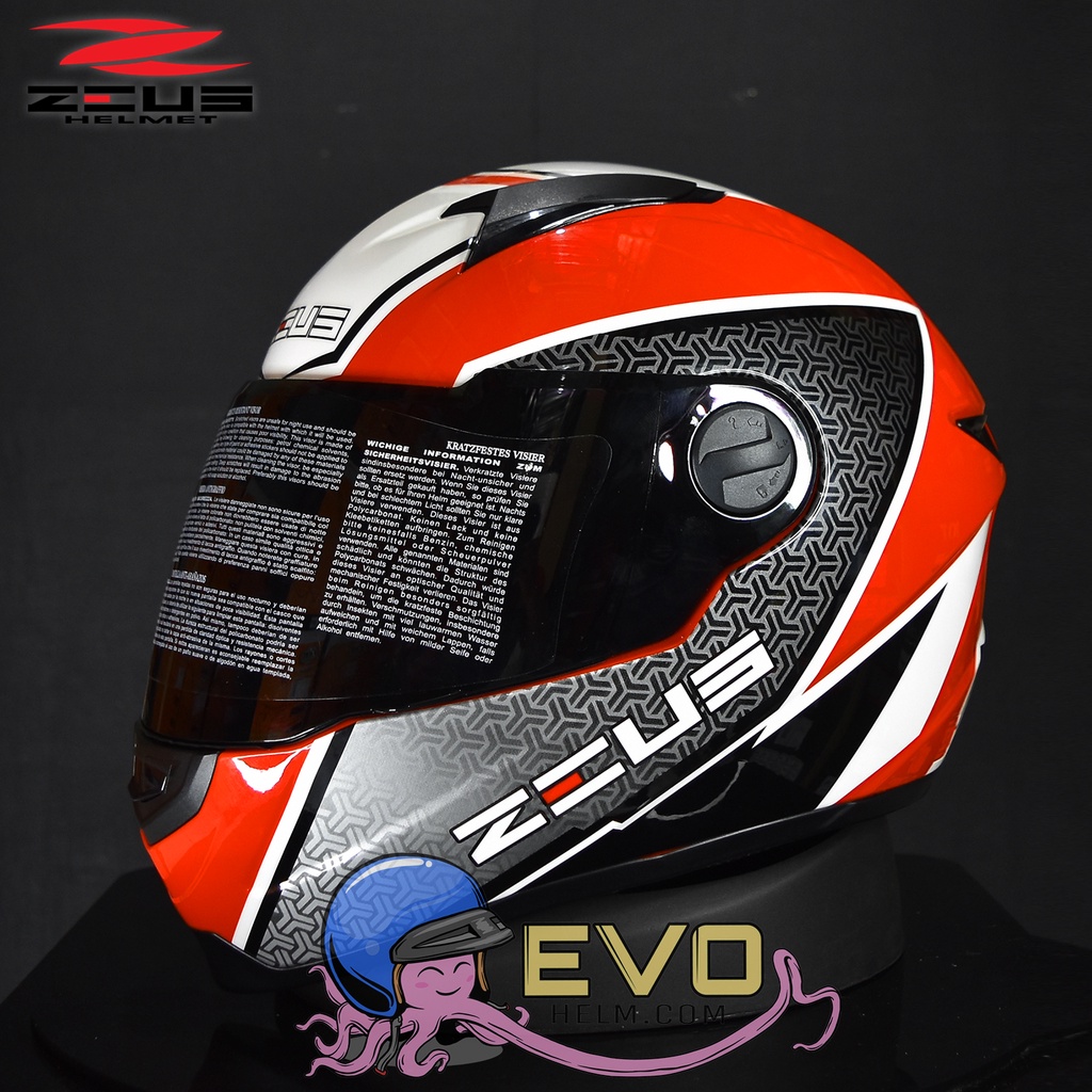 HELM ZEUS 811 AL51 RED ( FREE VISOR SMOKE ) ZEUS FULLFACE MOTIF TERBARU ZS811 ORIGINAL HELM ZEUS FULL FACE ZS-811 ( ONGKIR 2KG )