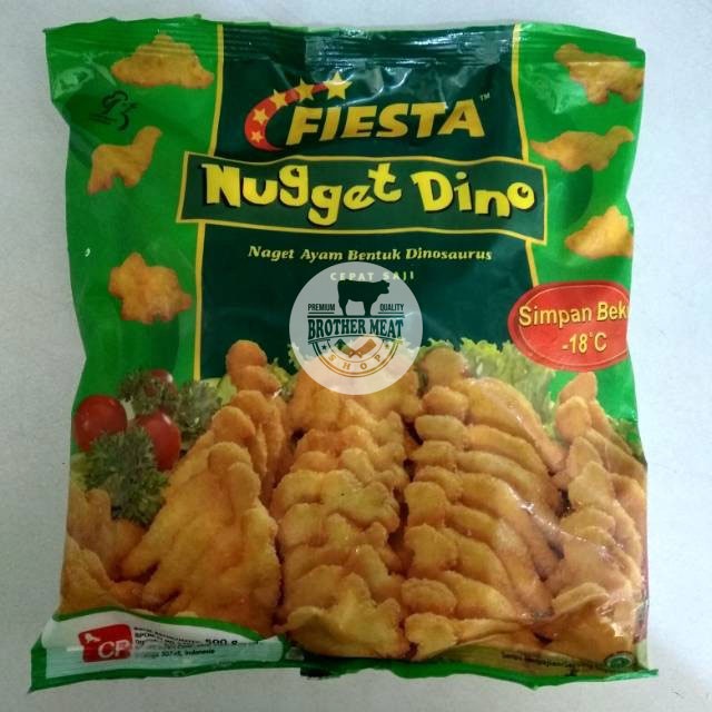 Fiesta Nugget Dino 500gr, Nugget Ayam, Frozen, Halal