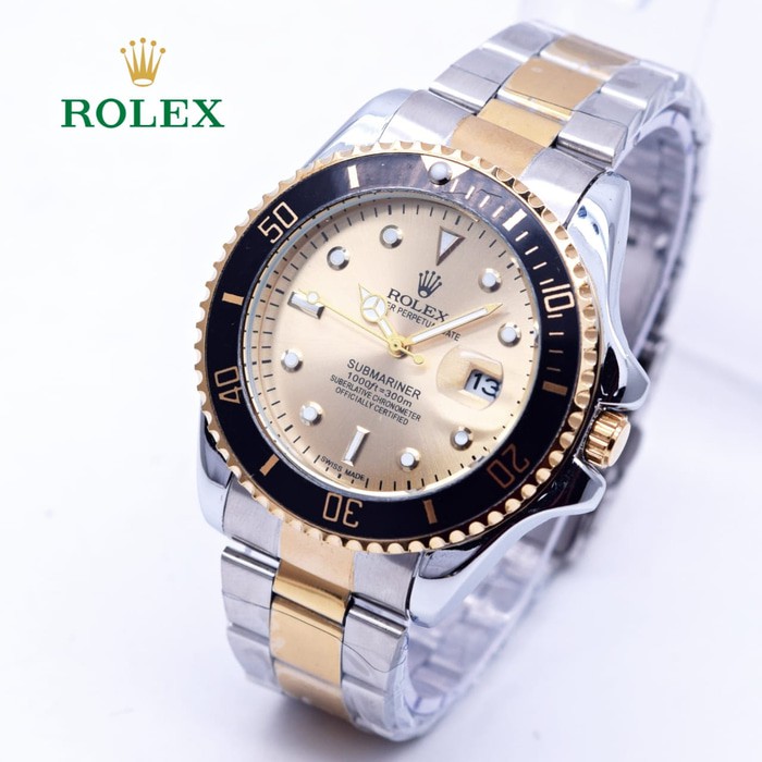 JAM TANGAN MURAH/JAM ORIGINAL/ JAM TANGAN ROLEX RANTAI KOMBI GOLD 0269