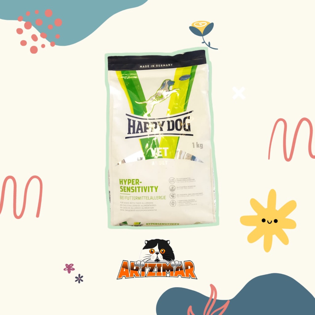 Happy DOg VET Hypersensitivity 1kg makanan anjing kering