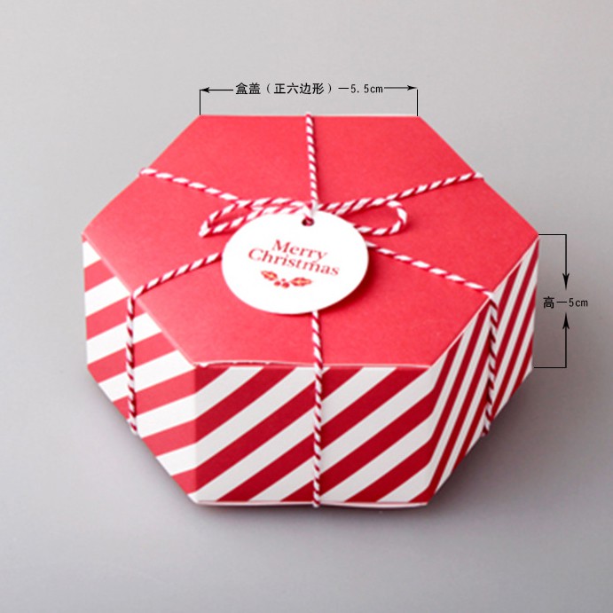 BXST paperbag box kotak natal christmas bingkisan tempat hadiah kado - MERAH STRIP