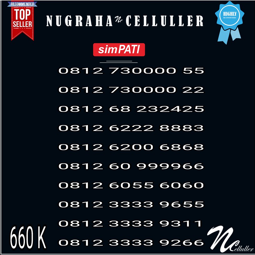 Nomor Cantik Simpati Kwartet 0000 3333 9999 Murah
