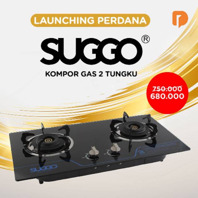 Kompor gas 2 tungku Suggo
