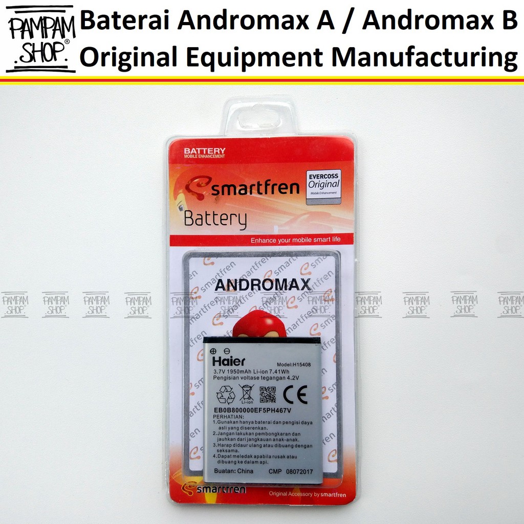 Baterai Smartfren Andromax A B H15408 A16C2H A16C3H A26C4H Batre Batrai Battery HP Handphone HP Ori