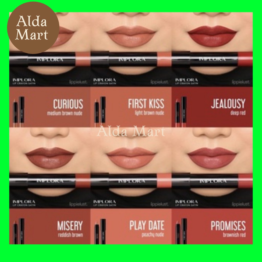 ✿ALDA MART✿  IMPLORA Lip Crayon Satin Lip Stick Awet