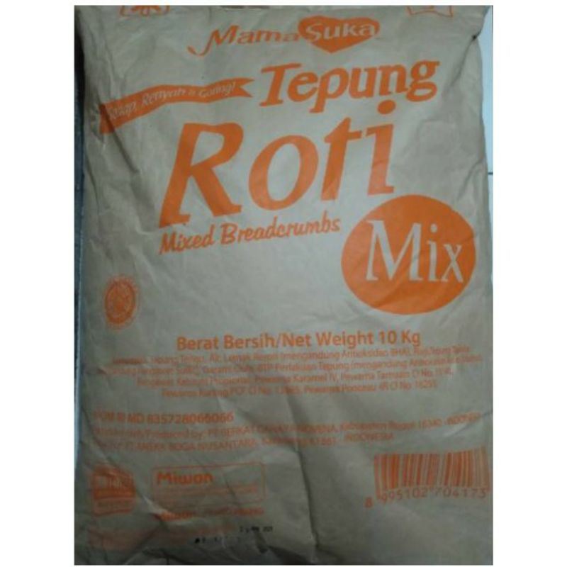 

[MAREM] ECER 1KG TEPUNG ROTI MIX BREADCRUMB MAMASUKA - TEPUNG PANIR 1KG MAMASUKA