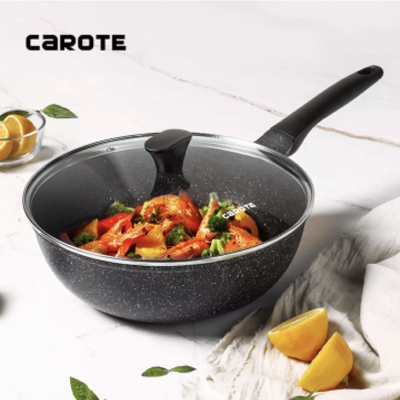 Carote Basik Kuali 28CM Wok Pan Non Stick Anti Lengket Penggorengan Wajan Murah 28 cm Fry Pan Panci 