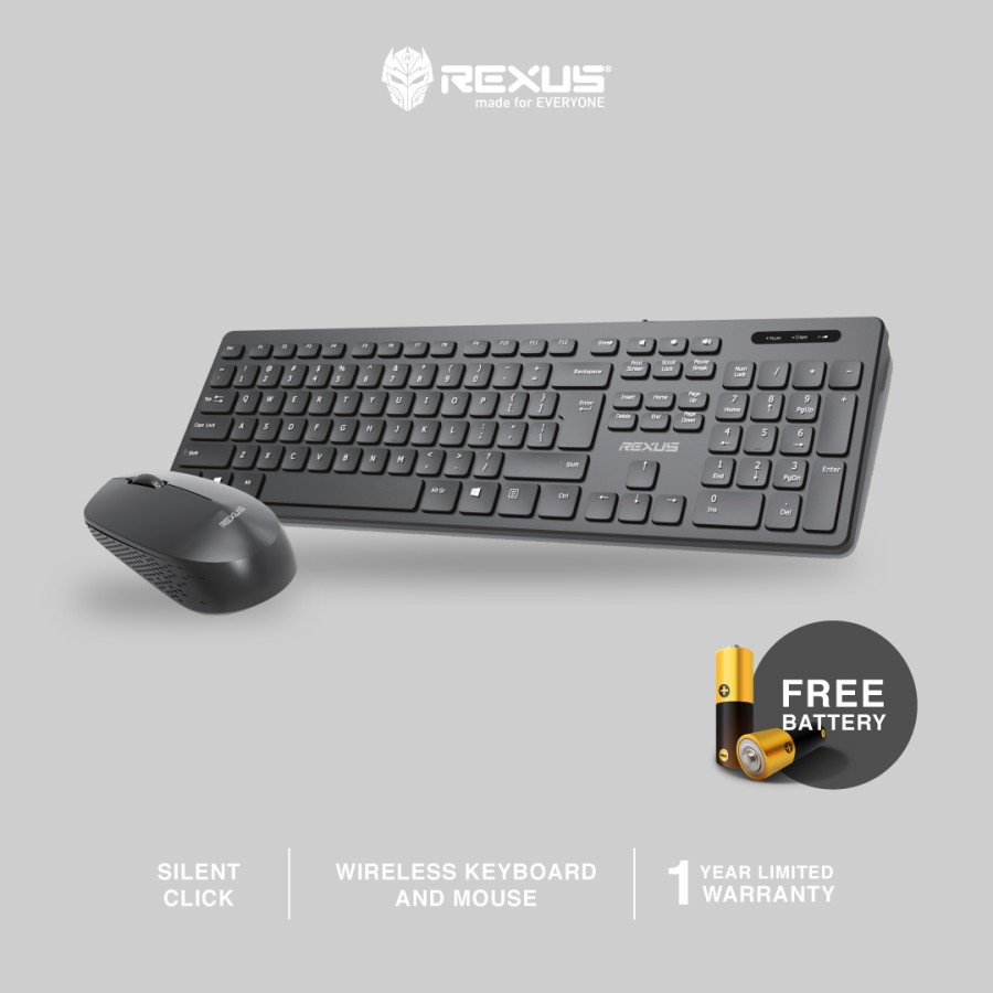 Rexus KM8 Keyboard Mouse Wireless Combo