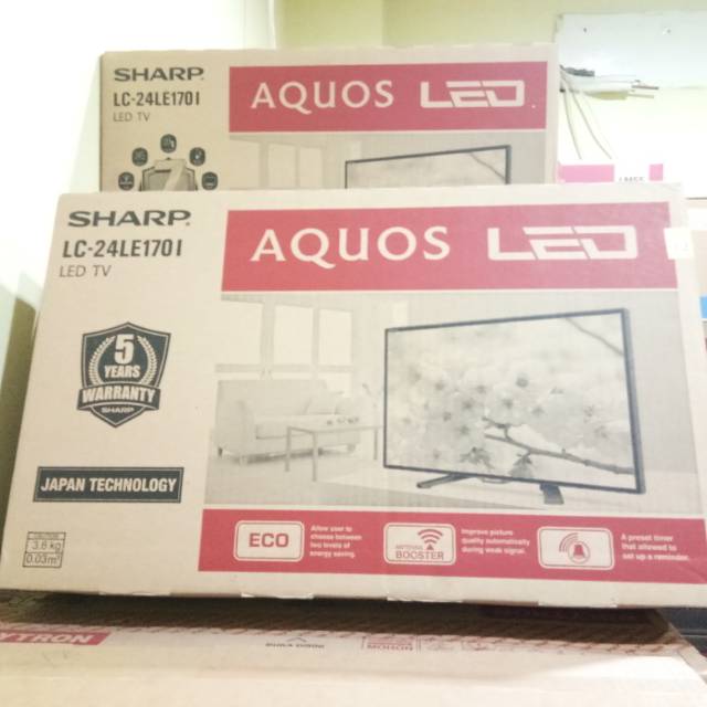 TV AQUA SHARP 24LE170I/ TV SHARP 24 INCHI .. FREE ANTENA
