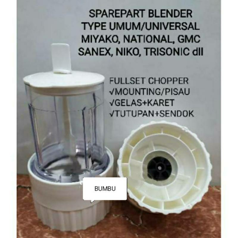 Choper, Chopper , Coper , blender , bumbu set model , miyako , nat