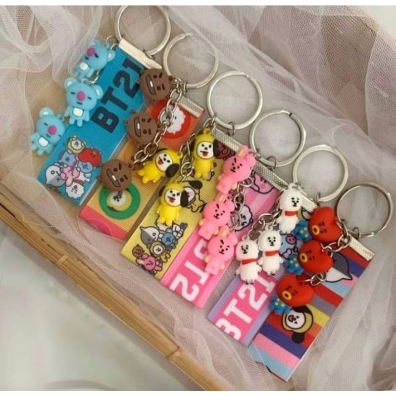 [BISA COD] Gantungan kunci BT21 strap BT21 gantungan kunci strap BT21