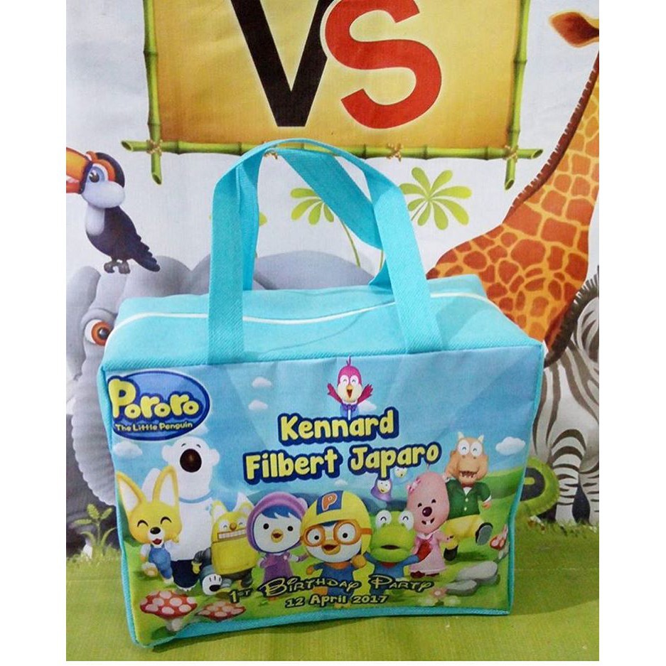 

Tas Ultah Anak Pororo / Tas Souvenir Resleting / Tas Ulang Tahun Gambar Pororo / Goodiebag Pororo