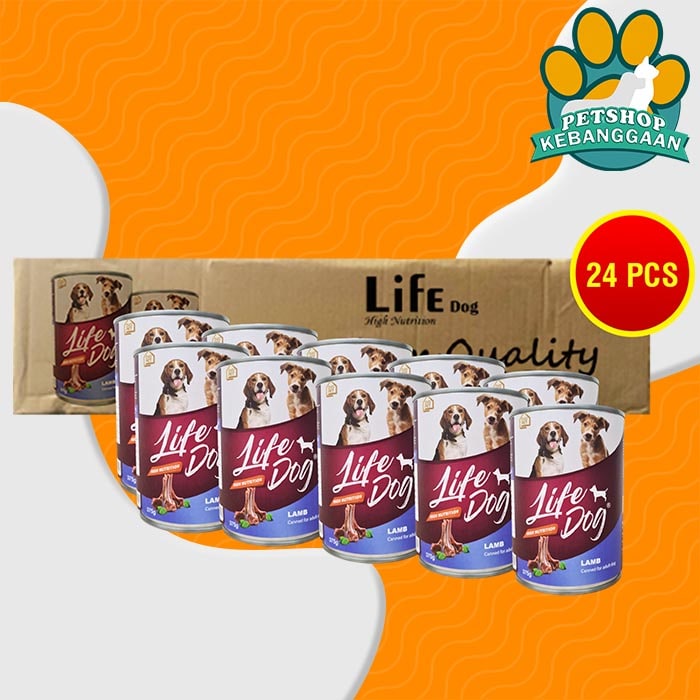 Life Dog Makanan Basah Anjing Wet Food Kaleng Dus Isi 24 PCS 375 GR