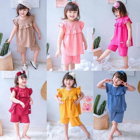 Jeco fashion set anak pom pom