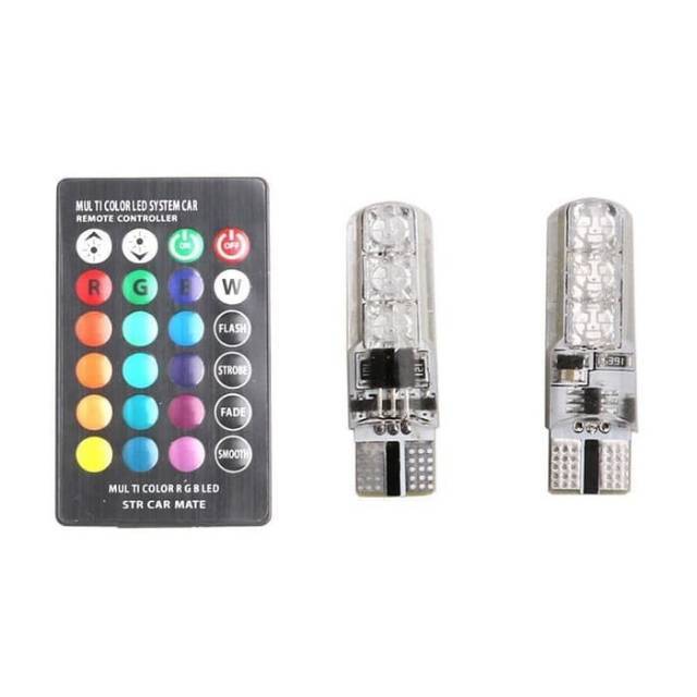 Lampu Sen Jelly T10 6 LED RGB 5050 Set + Wireless Remote WMP-0303C