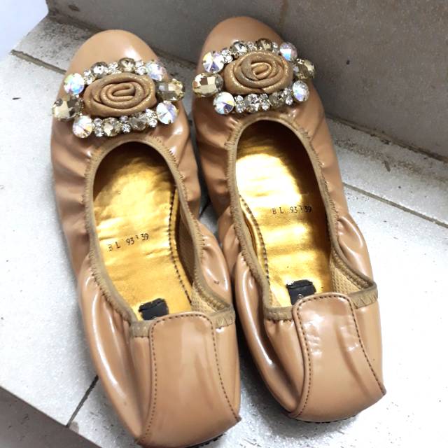 Paulista 39 cream balerina shoes flat preloved second