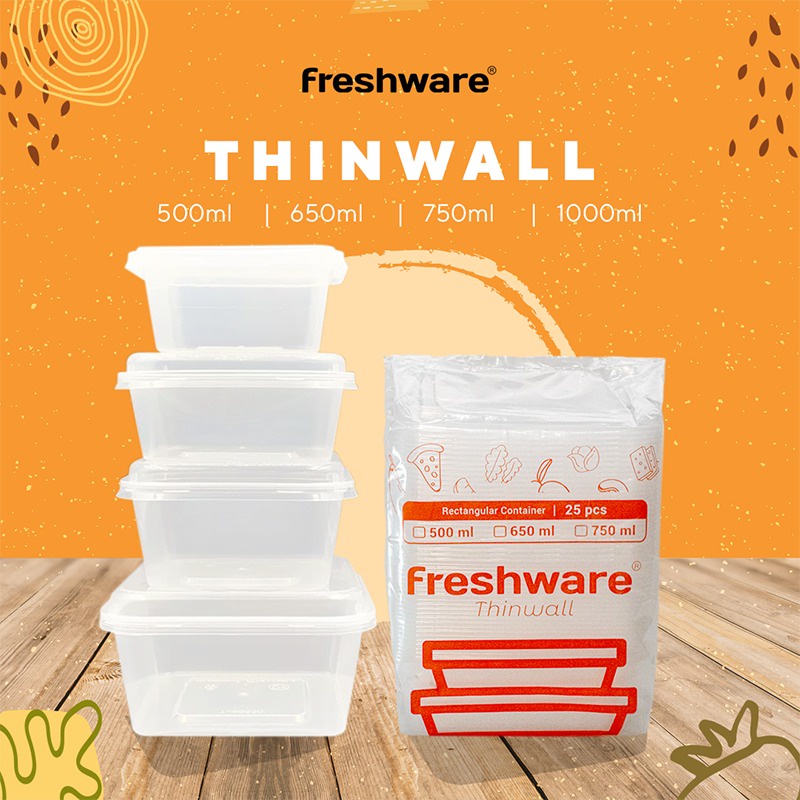 Freshware Thinwall / Box Makanan / Food Container 1000ml