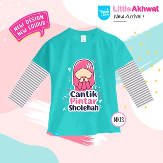 Moslem Kids Kaos Baju  Anak  Perempuan  Muslim lengan panjang 