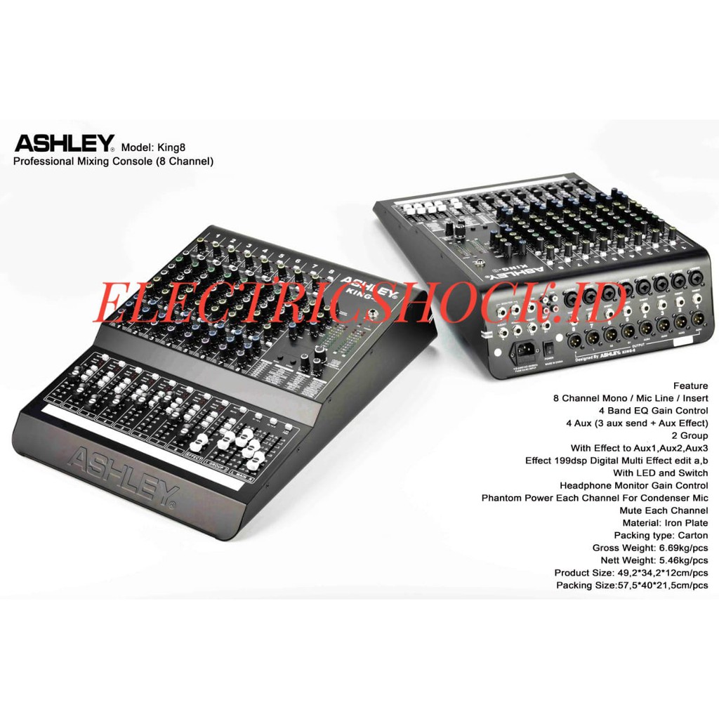 MIXER AUDIO ASHLEY KING 8 / KING8 ORIGINAL NEW