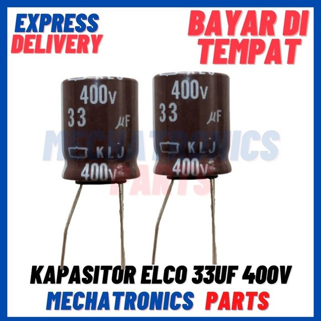 2PCS [PAS-9413] ELCO KAPASITOR 33UF 400V