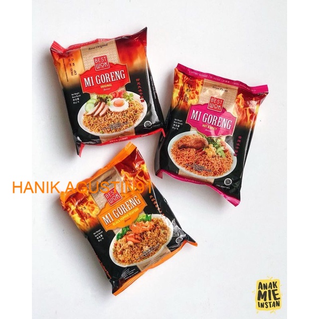 

BEST WOK mie goreng 5 varian rasa Extra hot,Korean spicy,Original,Spicy, black pepper seafood