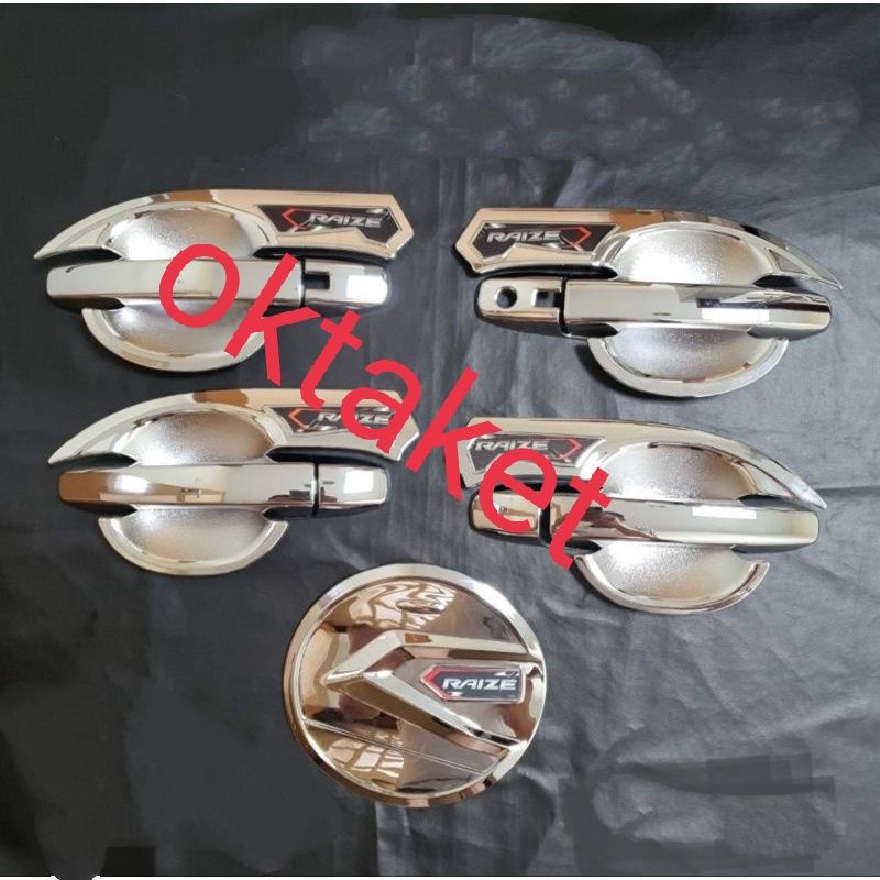 paket outer handle tank cover Toyota Raize 2021 hitam chrome jsl