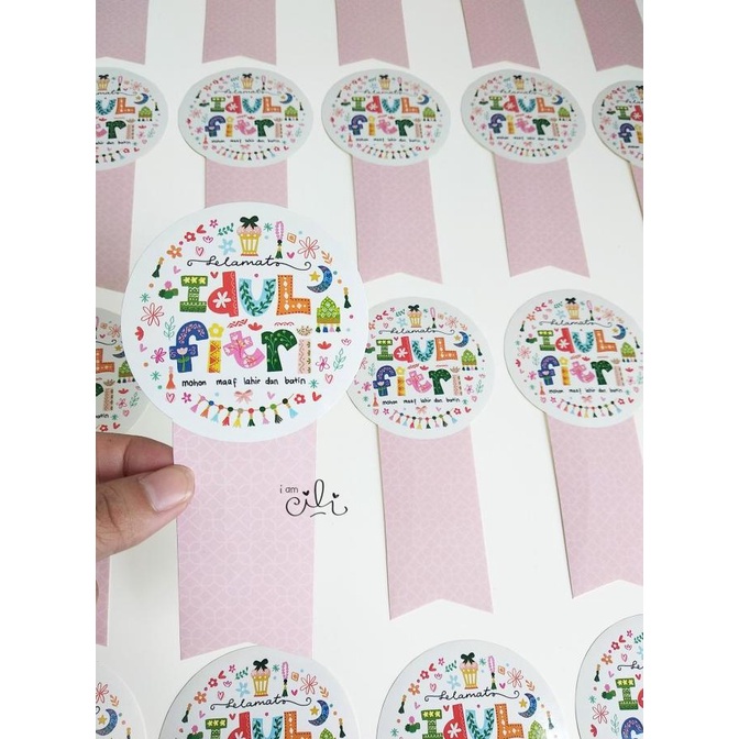 

langsung order saja] (SIF072) stiker lebaran lucu untuk toples 250gr/350 (uk 7x14cm)