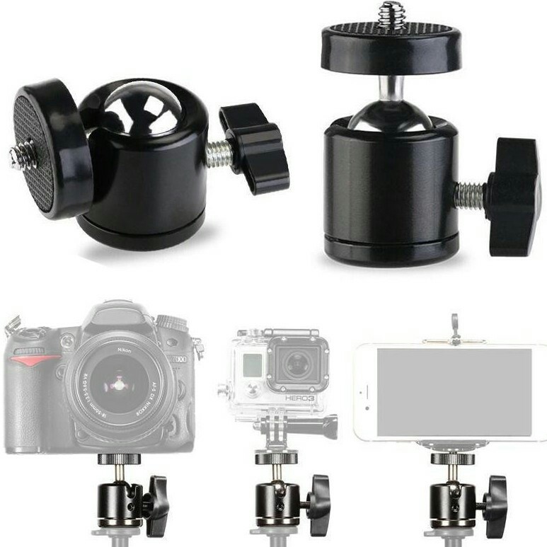 NEW BALL HEAD BALLHEAD SCREW 1/4 UNTUK TRIPOD KAMERA RINGLIGHT 360 TRIPOD HP