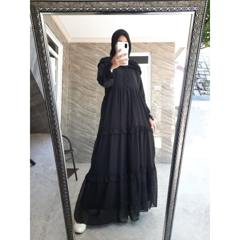 GAMIS DELIMA RUMBAI KANCING/GAMIS CERUTY RUMBAI KANCING DELIMA