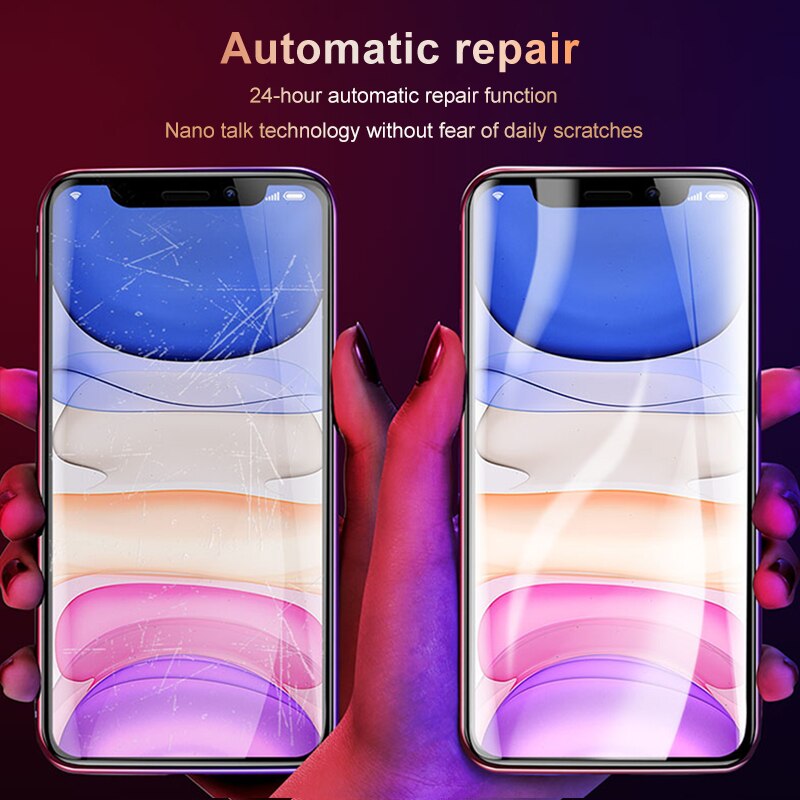 Film Pelindung Layar Hydrogel 30d Untuk Iphone 7 8 Plus 6 6s Plus X Xs Xr Xs Max 11 Pro Max