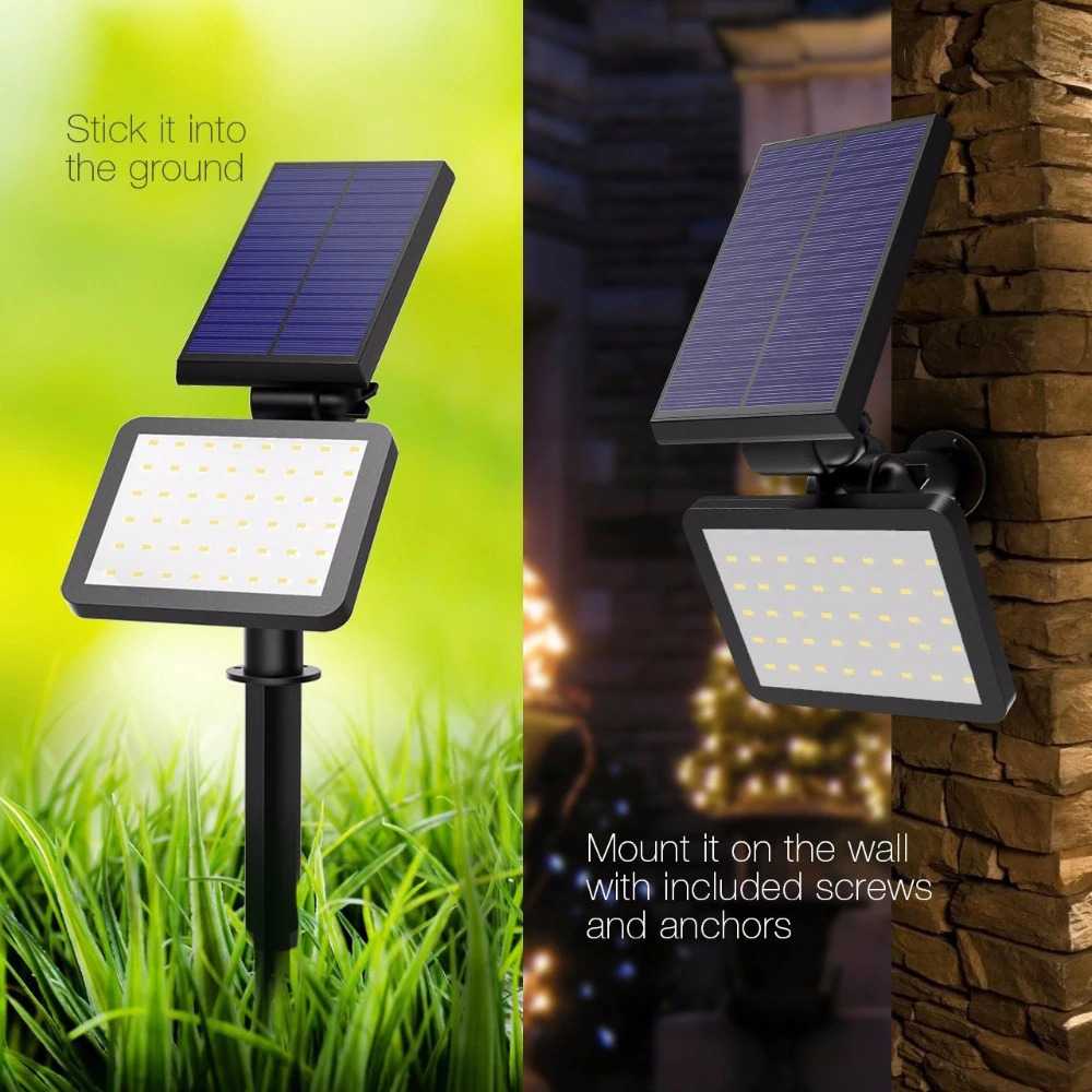 T-Sun Lampu Taman Energi Solar Panel Outdoor Light 50 LED TS-G0202