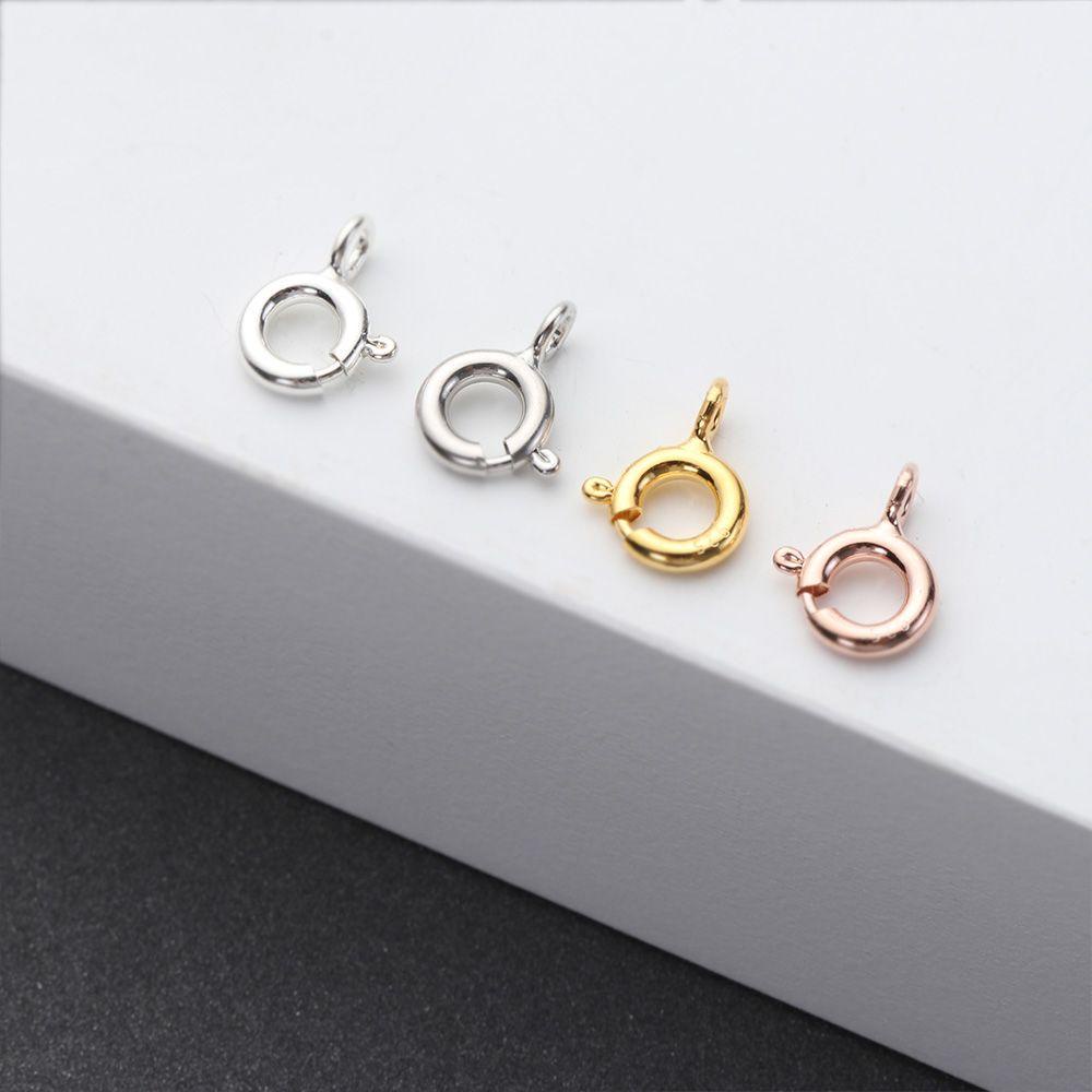 Lily Spring Ring Clasp Handmade Aksesoris Membuat Perhiasan S925 Sterling Silver Dengan Open Jump Ring