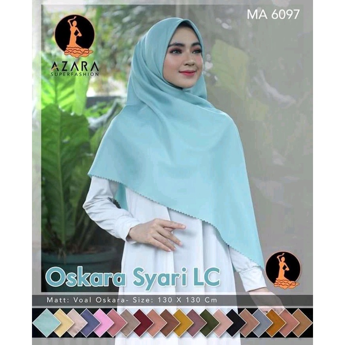 Hijab Oscara Syar'i Bahan Katun Voal Ukuran 130x130cm Hijab SegiEmpat Jumbo