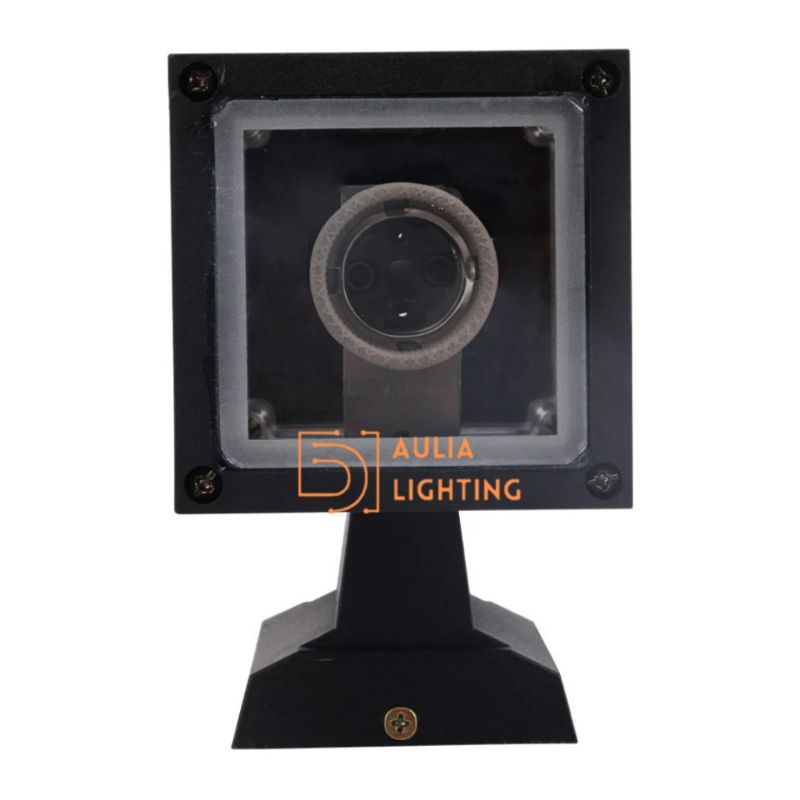 LAMPU DINDING PILAR KOTAK BULAT PERSEGI E27 2 ARAH HIAS PILAR Minimalis OUTDOOR TAMAN WALL LIGHT HITAM