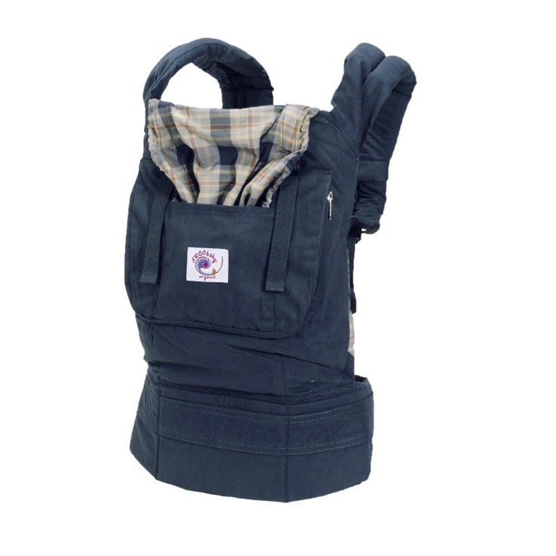 SALE - Ergobaby organic baby carrier navy plaid