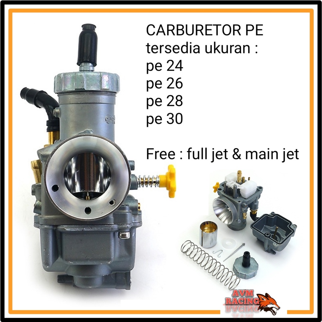 [ORIGINAL] Karburator SCARLET PE 24 PE 26 PE 28 PE 30 A-CLASS Karburator Universal - Scarlet Racing