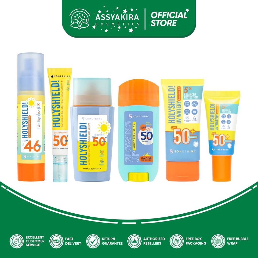 Somethinc Holyshield Glowing Up Sunscreen Stick SPF 50 PA++++ | Shake Mist | Comfort Corrector Serum