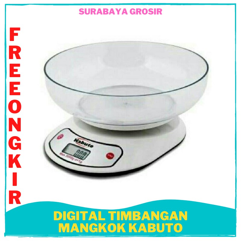 TERLARIS TIMBANGAN MANGKOK DIGITAL DAPUR KITCHEN KUE TEPUNG KOPI COFFEE KABUTO EK 6001 5 KG SG