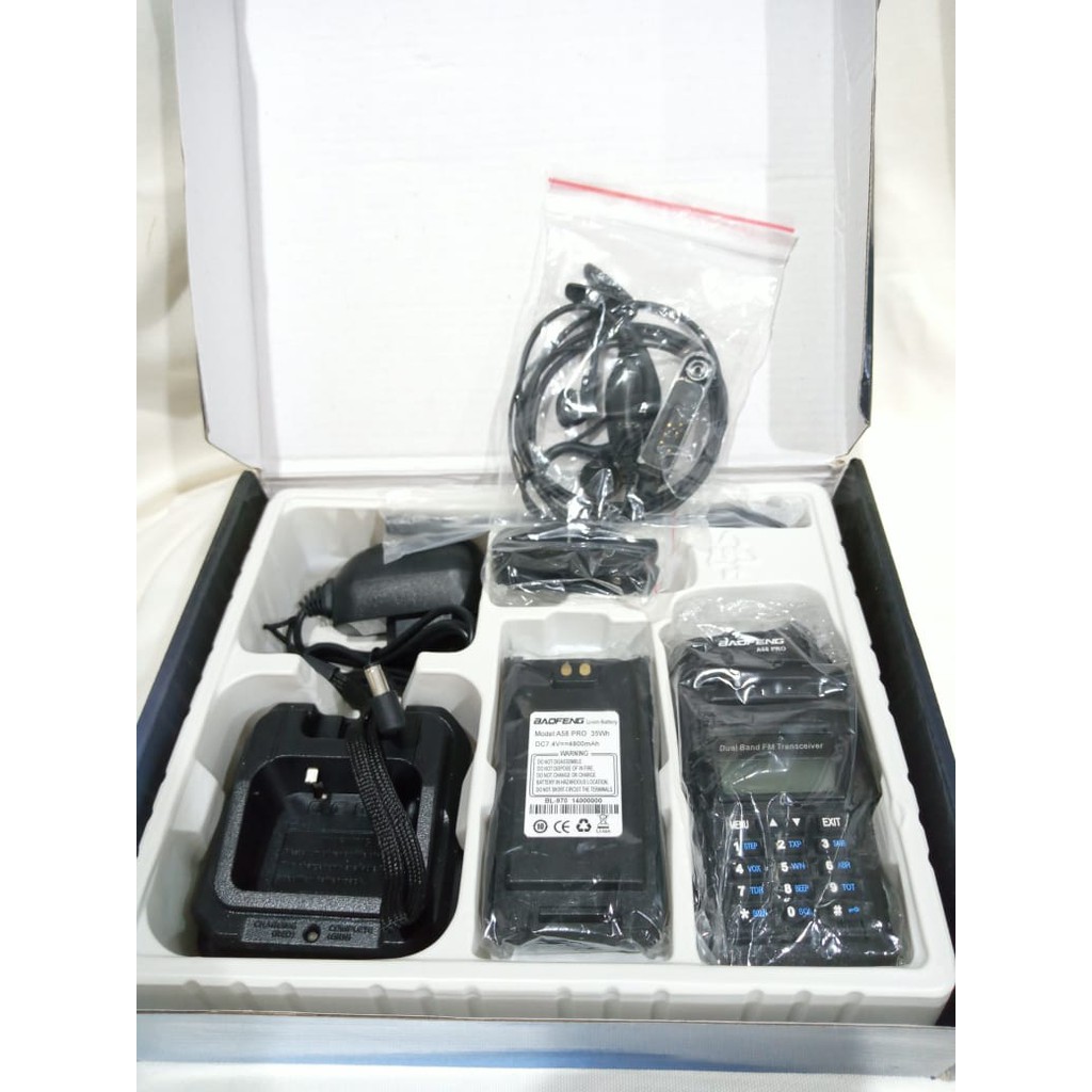 HT Baofeng A58 PRO 7 Watt, Dual Band BF A 58 Waterproof Bofeng VHF UHF UV 4800 mah Battery Bopeng