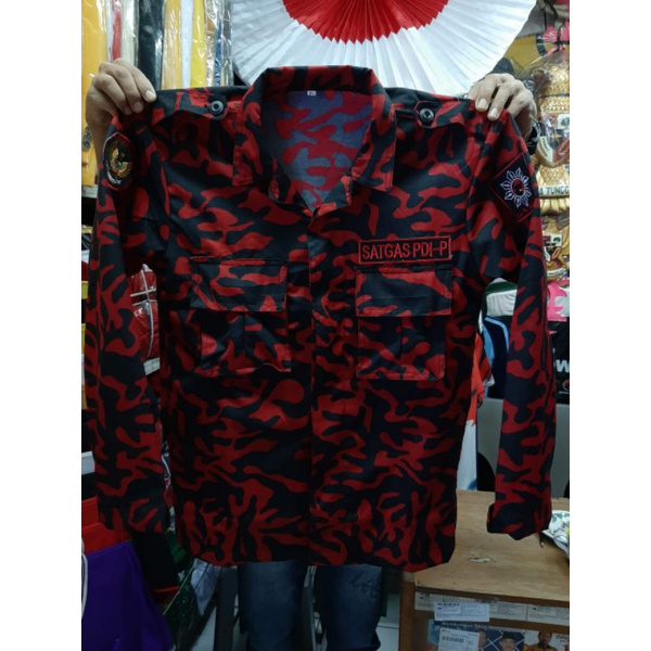 kemeja SATGAS PDI PERJUANGAN lengkap