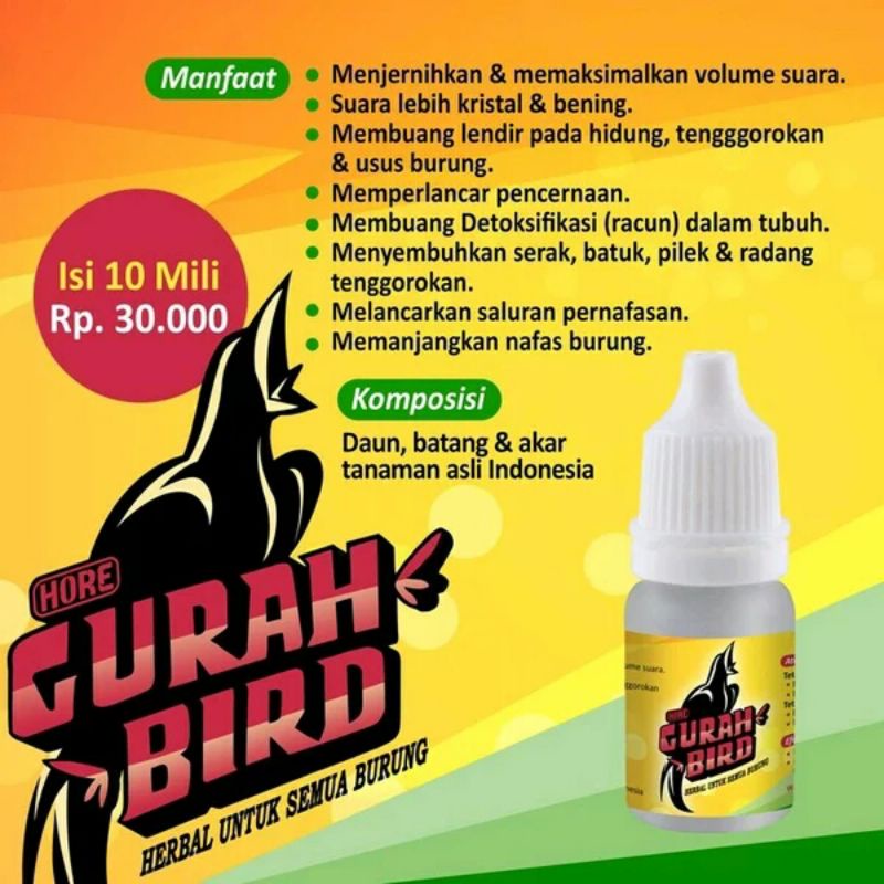 GURAH BIRD OBAT GURAH BURUNG/ VITAMIN BURUNG/OBAT SERAK
