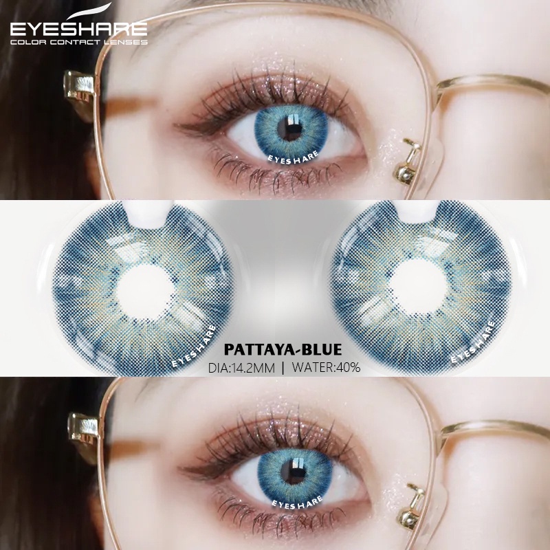 [✅COD &amp; READY STOCK ] Softlens Mata Normal Plano RUSSIA GIRL/ PATTAYA/ GALAXY Abu-abu Coklat Biru Exoticon Sepasang Lensa Kontak Warna Alami Korea Terlihat Natural Melembabkan Big Eye Lensa