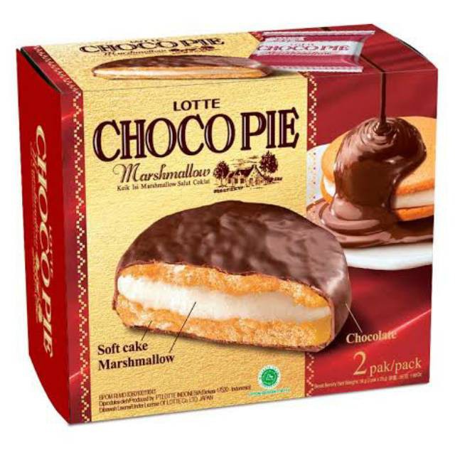 

CHOCO PIE 2pc / LOTTE CHOCO PIE / CHOCOPIE MARSHMALLOW